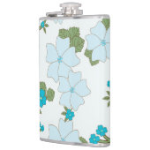Flasques Fleurs Bleues, Motif Floral, Motif De Fleurs (Gauche)