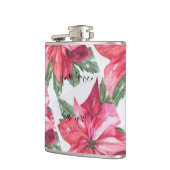 FLASQUES FLEURS CLASSIQUES DE POINSETTIE DE NOËL DANS L'ESP (Gauche)