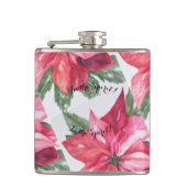 FLASQUES FLEURS CLASSIQUES DE POINSETTIE DE NOËL DANS L'ESP (Devant)