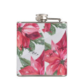 FLASQUES FLEURS CLASSIQUES DE POINSETTIE DE NOËL DANS L'ESP (Dos)