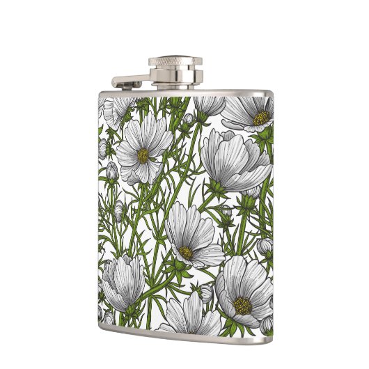 Flasques Fleurs cosmos blanches (Gauche)