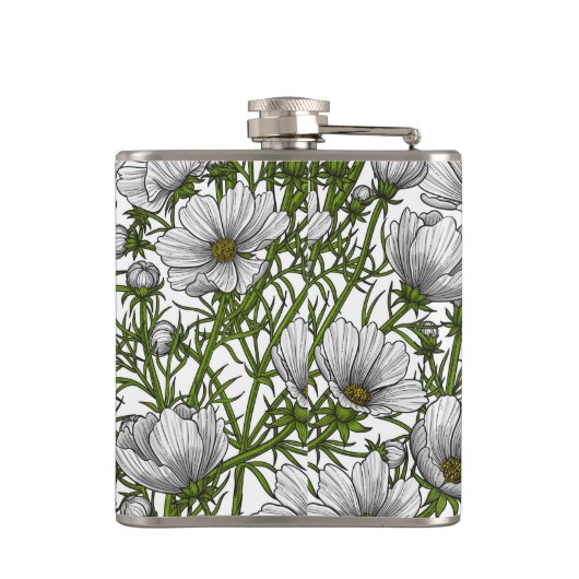 Flasques Fleurs cosmos blanches (Dos)