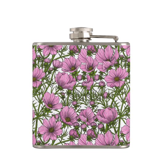 Flasques Fleurs Cosmos roses (Dos)