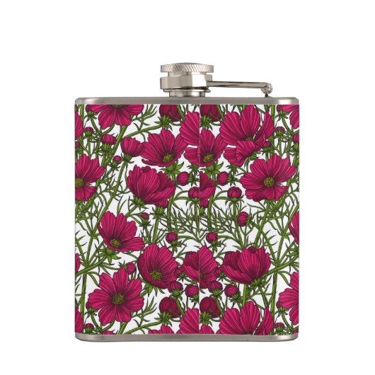 Flasques Fleurs Cosmos roses (Dos)