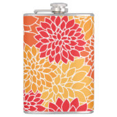 Flasques Fleurs Dahlia, Motif De Fleurs, Dahlia Orange (Devant)