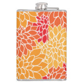 Flasques Fleurs Dahlia, Motif De Fleurs, Dahlia Orange (Dos)