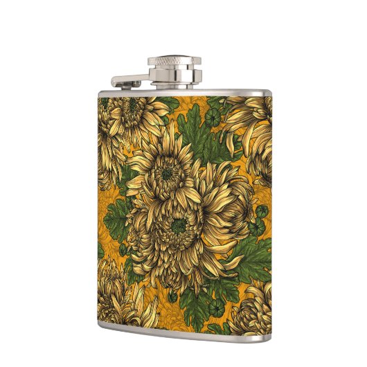 Flasques Fleurs de chrysanthème jaune (Gauche)