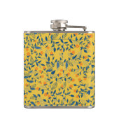 Flasques Fleurs de gribouillis en bleu et jaune (Dos)