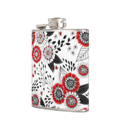 Flasques Fleurs de gribouillis et feuilles en rouge et noir (Gauche)