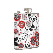 Flasques Fleurs de gribouillis et feuilles en rouge et noir (Droite)