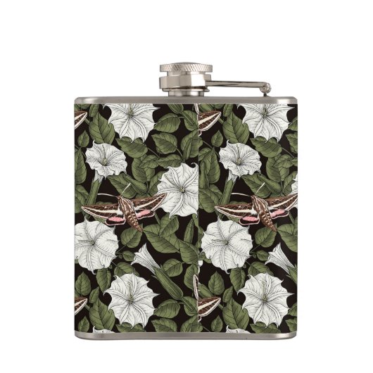 Flasques Fleurs de lune et sphinx Mois (Dos)