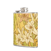 Flasques Fleurs de lys Art nouveau d'Alphonse Mucha (Gauche)