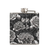 Flasques Fleurs de pivoines blanches sur gris foncé (Dos)