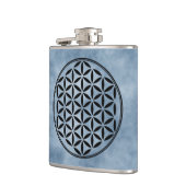 Flasques FLEURS DE VIE - Symbole de géométrie sacrée plein  (Gauche)