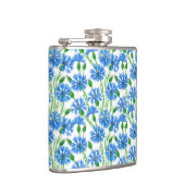 Flasques Fleurs d'eau bleu, fleurs sauvages sur blanc (Droite)