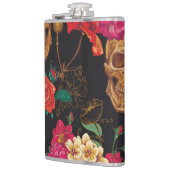 Flasques Fleurs du crâne : Arrière - plan foncé sans coutur (Gauche)