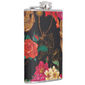 Flasques Fleurs du crâne : Arrière - plan foncé sans coutur (Droite)