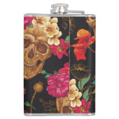 Flasques Fleurs du crâne : Arrière - plan foncé sans coutur (Dos)