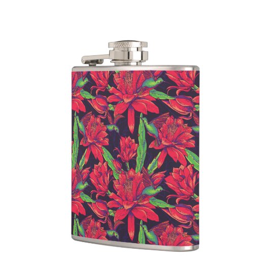 Flasques Fleurs et colibris (Gauche)