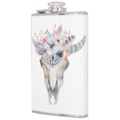 Flasques Fleurs et crâne colorés de saumons (Gauche)