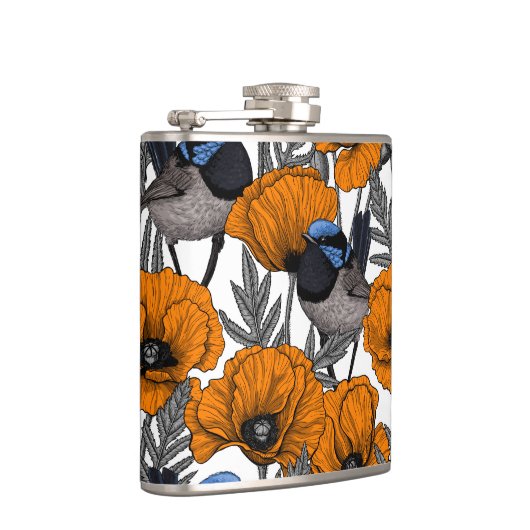 Flasques Fleurs et fleurs de pavot orangé 2 (Droite)