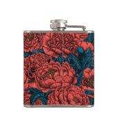 Flasques Fleurs et moisissures de pivoines rouges (Dos)