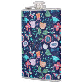 Flasques Fleurs étincelantes exotiques et papillons motif (Gauche)