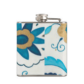 Flasques Fleurs Indigo dorées avec Arrière - plan blanc (Dos)