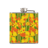 Flasques Fleurs jaunes oranges rétro des années 1970 (Dos)