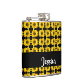 Flasques Fleurs jaunes sur le noir (Droite)