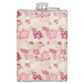 Flasques Fleurs modernes roses mignonnes motif Haut basket (Dos)