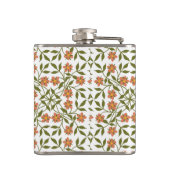 Flasques Fleurs orange, Motif Floral, Verdure, Boho (Dos)