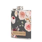 Flasques Fleurs Pastel Modernes & Cadeau Personnalisé Kraft (Gauche)