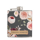 Flasques Fleurs Pastel Modernes & Cadeau Personnalisé Kraft (Devant)