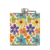 Flasques Fleurs rétro Lilac orange et vert (Dos)