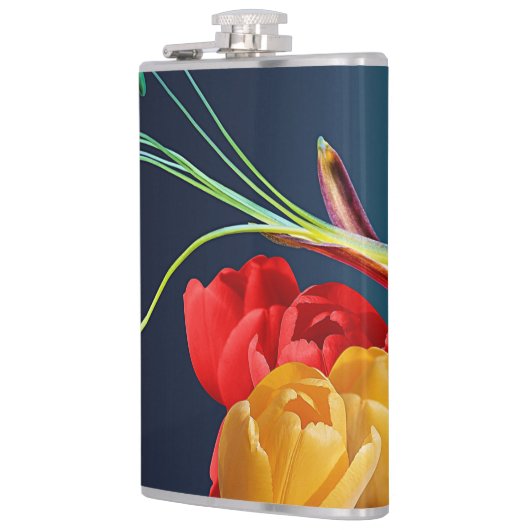 Flasques Fleurs roses-17250 (Gauche)