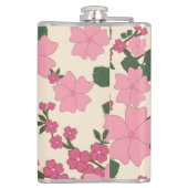 Flasques Fleurs Roses, Motif Floral, Motif De Fleurs (Dos)