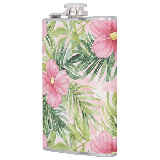 Flasques Fleurs roses tropicales (Gauche)