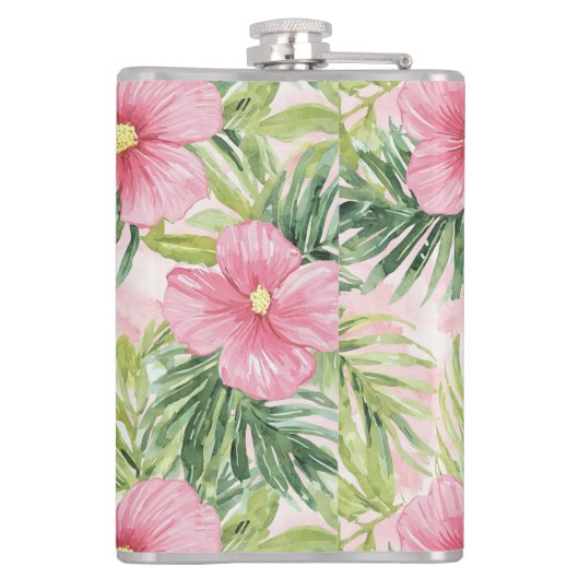 Flasques Fleurs roses tropicales (Dos)