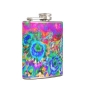 Flasques Fleurs roses violettes bleu boho rétro (Droite)