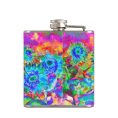 Flasques Fleurs roses violettes bleu boho rétro (Dos)