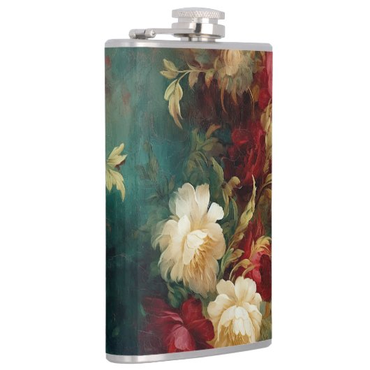 Flasques Fleurs rouges blanches vertes (Droite)