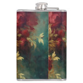 Flasques Fleurs rouges blanches vertes (Dos)