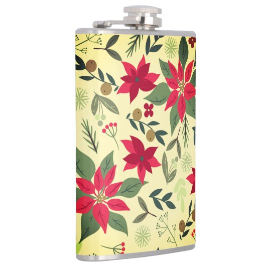 Flasques Fleurs rouges de Noël Motif-11600 (Droite)