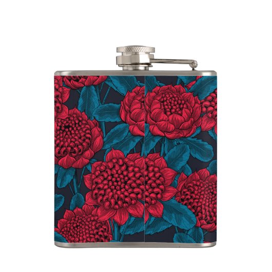 Flasques Fleurs rouges de waratah (Dos)