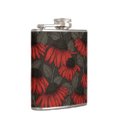 Flasques Fleurs rouges sur marron (Droite)