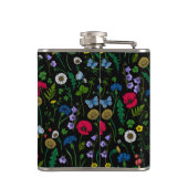 Flasques Fleurs sauvages en noir (Dos)