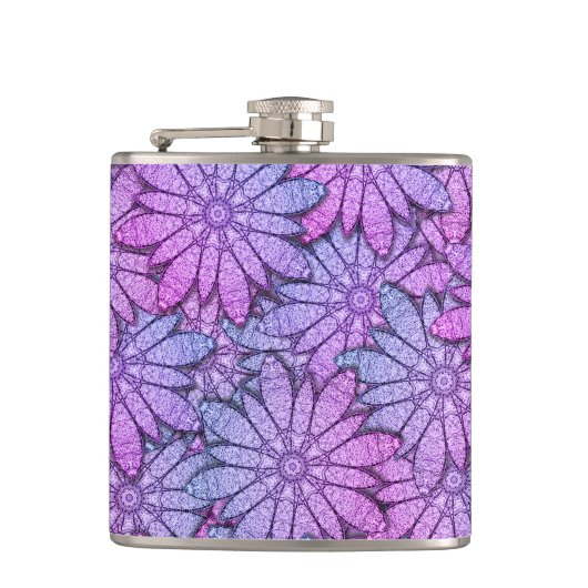 Flasques Fleurs violettes amusantes (Devant)