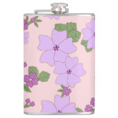 Flasques Fleurs Violettes, Modèle Floral, Motif De Fleurs (Devant)