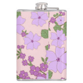 Flasques Fleurs Violettes, Modèle Floral, Motif De Fleurs (Dos)